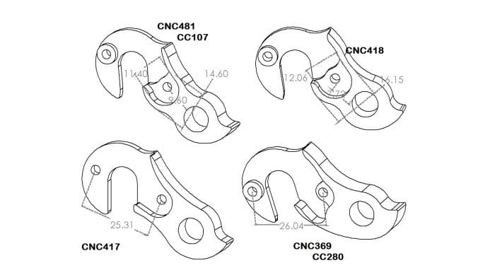 Rear Gear Mech Derailleur Hanger - CNC418 - Image 4