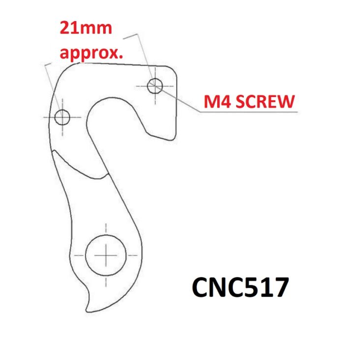 Rear Gear Mech Derailleur Hanger - CNC517 - Image 2